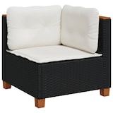 thumbnail of vidaXL 5-tlg. Garten-Sofagarnitur mit Kissen Schwarz Poly Rattan