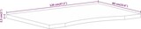 thumbnail of vidaXL Schreibtischplatte mit Aussparung 120x60x2,5cm Massivholz Mango