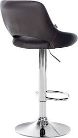 thumbnail of Décoshop26 - Barhocker x1 mit Drehfunktion und verstellbarer Fußstütze aus braunem PVC und Metall 10_0005209