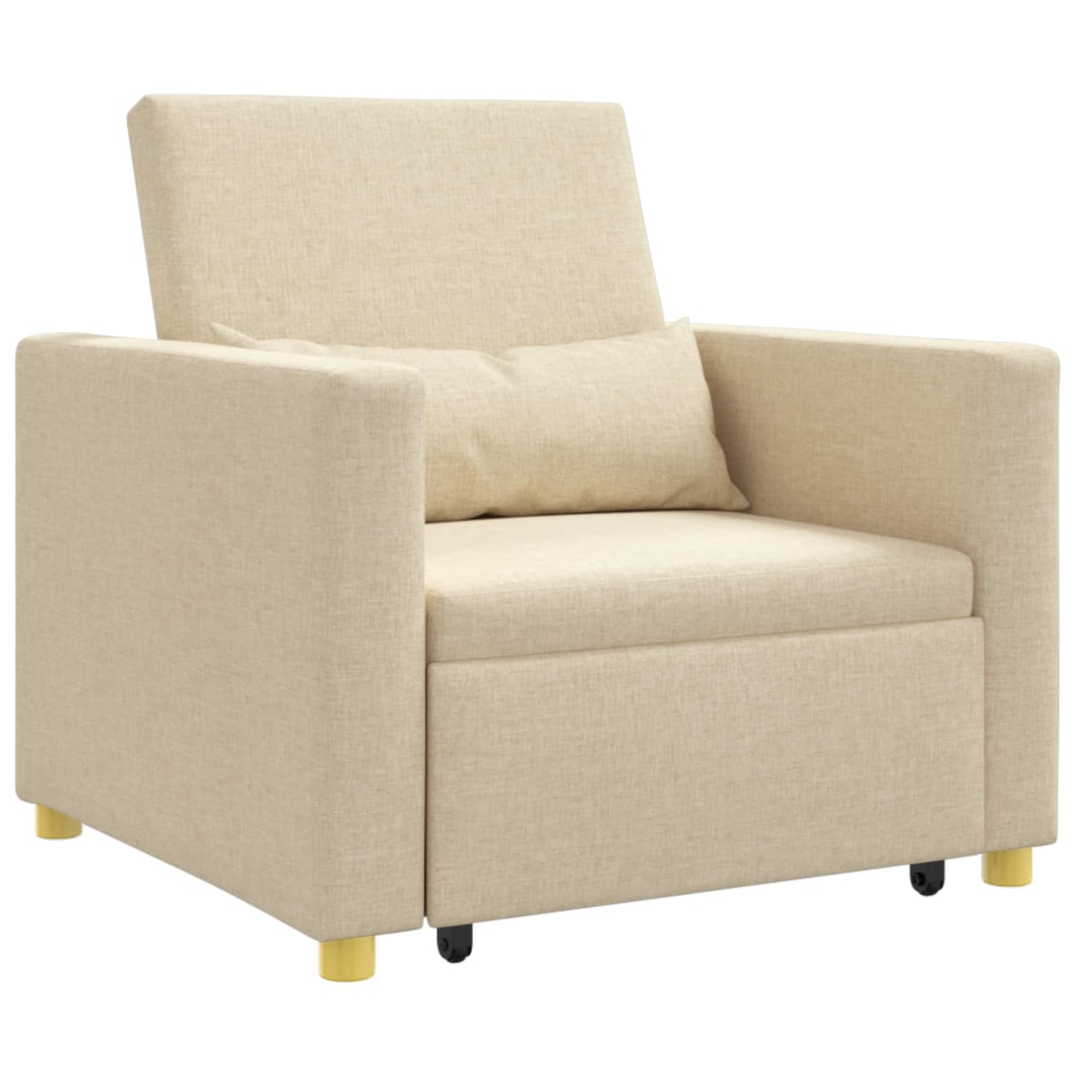 Canapé-lit escamotable simple Crème 90 x 165 x 87 cm tissu Modèle Marvoriax