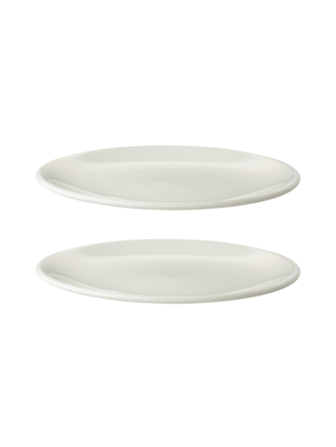 Maastricht Porselein Bord coupe Lux 27 cm Offwhite Porselein 2 stuks