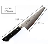 thumbnail of Couteau Japonais Désosseur Tetsuhiro Acier VG-10 Damas 15cm