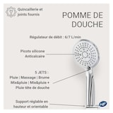 thumbnail of Colonne de douche ronde chromée ISHKA
