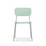 thumbnail of Set 4 sedie verdi dal design minimalista in metallo e resina