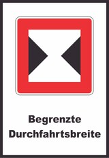 Begrenzte Durchfahrtsbreite