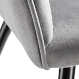 thumbnail of tectake Esszimmerstuhl Marilyn Samtoptik, schwarze Stuhlbeine - 8er Set grau/schwarz