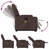 thumbnail of vidaXL Massagesessel mit Aufstehhilfe Elektrisch Braun Kunstleder
