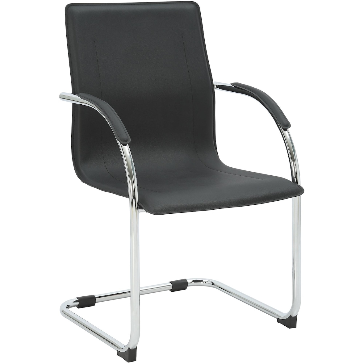 Freischwinger Noeleen Kunstleder schwarz