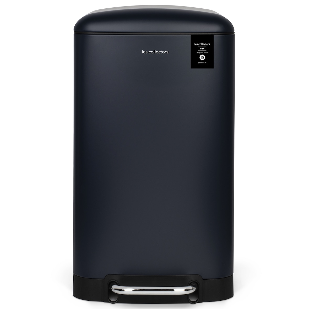 Les Collectors Prullenbak met pedaal, Metaal, Bleu Foncé, 40 l