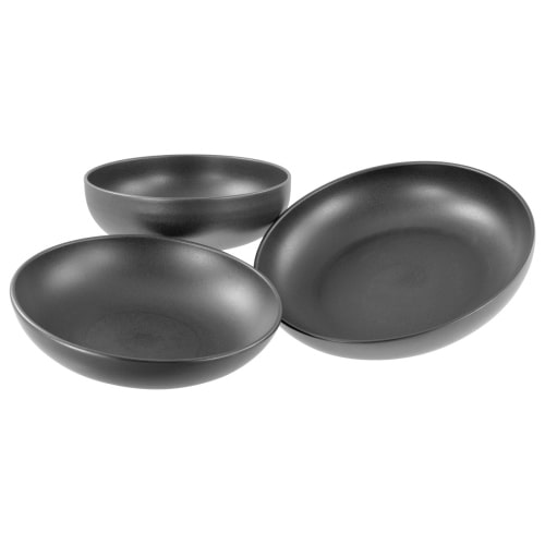 CreaTable Uno Black Servierschale 3-tlg Steinzeug
