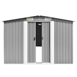 thumbnail of Helloshop26 - Abri de jardin cabane cabanon maison de stockage remise extérieur hangar outils robuste 257 x 489 x 181 cm métal gris 02_0022171