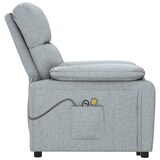 thumbnail of vidaXL Massagesessel Elektrisch Hellgrau Stoff