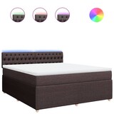 thumbnail of vidaXL Boxspringbett mit Matratze Dunkelbraun 180x200 cm Stoff