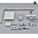 thumbnail of KLARWERK® LANA | Duscharmatur Set mit Regendusche & Handbrause Silber Edelstahl | Design Dusche Mischbatterie| Premium Duschsäule Duschsystem komplett
