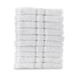 thumbnail of Bertsch Hotelwäsche 10er Set Gästetücher, 2-Streifen-Bordüre, 100% Baumwolle, ca. 450 g/gm, ca. 30/50 cm (weiß)