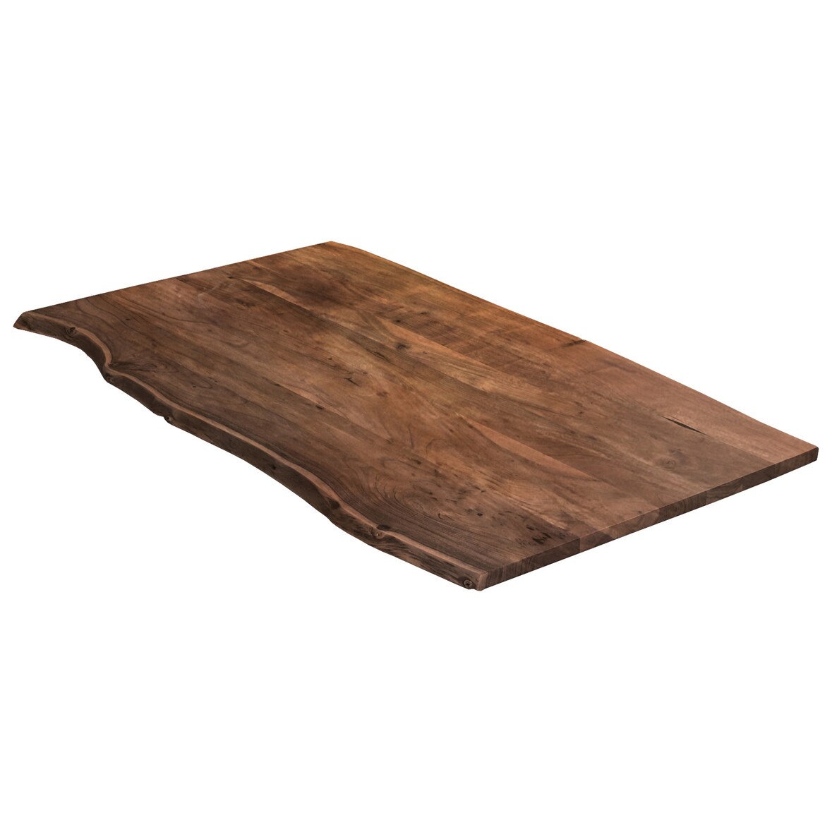 Tischplatte Baumkante massiv Akazie nussbaum 120 x 80 ZUERICH