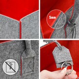 thumbnail of Schwerlast Filztasche - 50x25x25 Filz Einkaufstasche - Kamintasche Kaminholzkorb