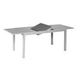 thumbnail of Merxx Ausziehtisch, 180 (240) x 100 cm,  Aluminium/Glas, Silber