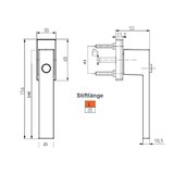 thumbnail of Eloxiert gebürstet Fensterolive Drucköffnung Fenstergriff Design Aluminiumgriff