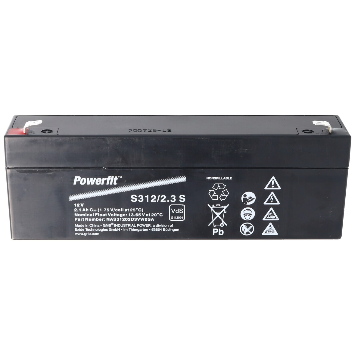 Exide Powerfit S312/2.3 S Blei Akku 12 Volt mit 2100mAh