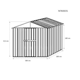 thumbnail of Box in Acciaio Zincato casetta attrezzi in lamiera 276x260cm x h2.12m - 110KG - 7,2mq- BIANCO