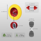 thumbnail of Schubkarrenrad Vollgummi 4.00-8 / 4.80 mit Achse 200 Kg Ersatzrad Schubkarre PU