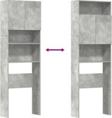 thumbnail of vidaXL Waschmaschinenschrank Betongrau 64x24x190 cm Holzwerkstoff