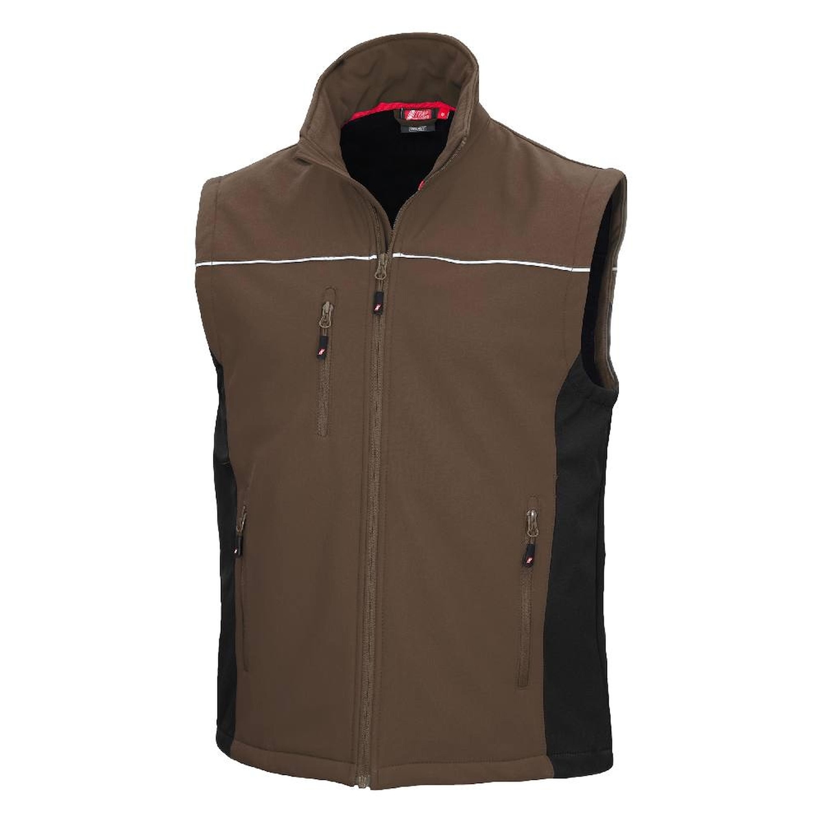 AS Arbeitsschutz Nitras Motion Tex Light Softshellweste | braun | Arbeitsweste Gr. 4XL