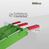 thumbnail of TRUTZHOLM 2 x Auffahrrampe klappbar 180 cm Traglast 680 kg Alu grün geriffelte Einzelstäbe Verladerampe