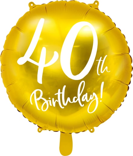 40. Geburtstag Folienballon gold