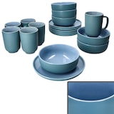 thumbnail of Ritzenhoff Jasper 18tlg Frühstücksset Ozeanblau Steingut Teller Becher Schale