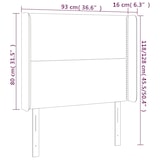 thumbnail of vidaXL LED Kopfteil Blau 93x16x118/128 cm Stoff
