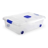 thumbnail of Caixa de arrumação em plástico transparente de 31 litros com tampa e pega n.º 6