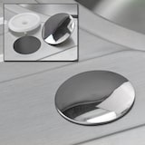 thumbnail of Einbauspülbecken Chrom rund aus Edelstahl mit vorgebohrtem Hahnloch