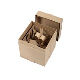 thumbnail of Décopatch Pappmaché, braun, Set mit 2 viereckigen Geschenkboxen mit Schleife - Kartonbraun BT080C