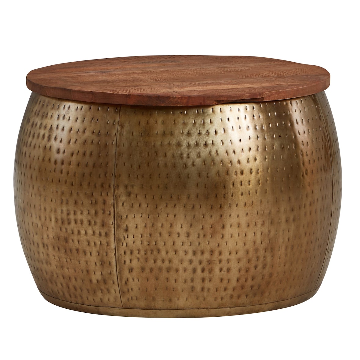 Couchtisch FineBuy Sofatisch Rund Metall Ø 60 cm Tisch Stauraum Wohnzimmertisch