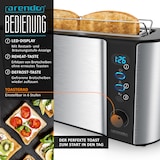 thumbnail of Arendo 2-teiliges Frühstücksset, 1000W Langschlitz Toaster für 2 Scheiben, Eierkocher SEVENCOOK, Silber