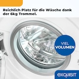 thumbnail of Exquisit WA6312-371A Waschmaschine, 6 kg, 1200 U/min, kompakt, Energieeffizienzklasse A, weiss