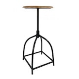 thumbnail of Drehhocker Barhocker Hocker Drehstuhl höhenverstellbar Massivholz Sitz Metall Gestell : schwarz matt - tabacco