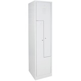 thumbnail of Z-Spind mit Sockel und Zylinderschlössern, 2 Abteile, BxTxH 415x500x1800 mm, lichtgrau