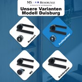 thumbnail of Innentür Türbeschlag Schwarz Edelstahl - Türdrücker Rosettengarnitur PZ