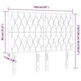 thumbnail of vidaXL LED Kopfteil Creme 160x7x118/128 cm Stoff