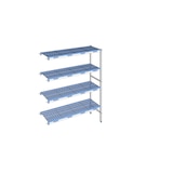 thumbnail of Alu Tournus-aanbouwlegbord met geperforeerde kunststof panelen:  1453 mm lang, 400 mm diep, 1750 mm hoog, 4 niveaus  Draagvermogen: 200 kg / niveau
