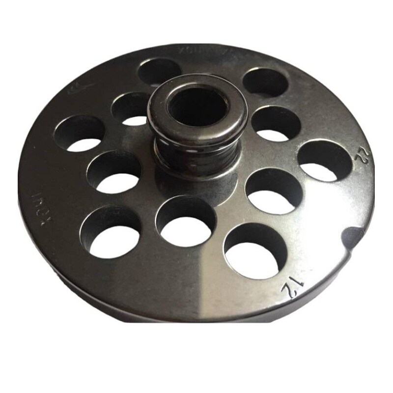 Salvinox piastra con mozzo per tritacarne 22 foro 12 ,acciaio inox auto affilanti qualità professionale