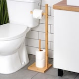 thumbnail of Suporte para papel higiénico de chão em madeira de bambu