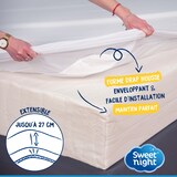 thumbnail of Sweetnight - Protège matelas Molleton 100% coton | Alèse Imperméable et Anti Acariens  | Silencieux et Respirant