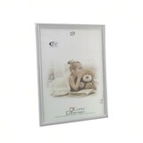 thumbnail of Cadre incurvé moderne 30x40 cm en bois blanc avec panneau MDF robuste et verre Crilex pour photos, photos, affiches, documents, diplômes