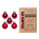 thumbnail of 25 Weihnachtskugeln 2cm Glas Christbaumkugeln Weihnachtsbaumkugeln weinrot