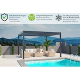 thumbnail of Weide Deluxe | Pergola Voll Aluminium freistehend | 3,6 x 4 M | Lamellendach anthrazit