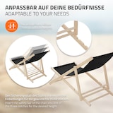 thumbnail of ECD Germany 10er Set Liegestuhl klappbar Schwarz Holz, verstellbar 3 Positionen bis 120 kg, Sonnenliege Gartenliege Strandstuhl